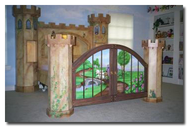 Hand Painted and custom made Castle Bed