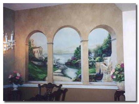 Art Effects' greek window Trompe l'oeil Mural
