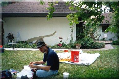 In The Backyard, trompe l'oeil mural