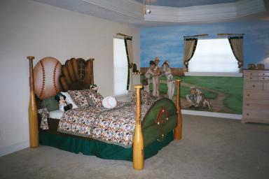 baseball bedrooms - baseball theme furniture - sports bedroom ideas 