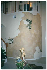 step by step on how we painted a broken wall