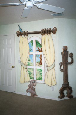 Cartoon Trompe l'oeil Window