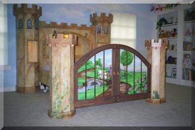 Hand Painted and custom made Castle Bed