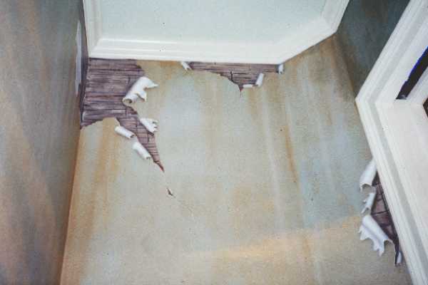 faux with art effects, a damaged mural
