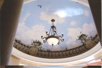 Crown Property Management on Mural With Trompe L Oeil Balustrades And Ivy On A Dome Ceiling