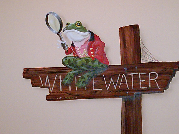 frog on a sign