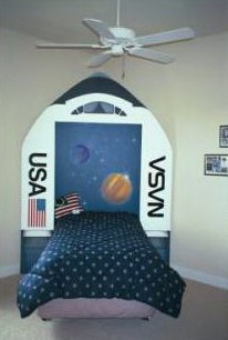 NASA Bed Murals and Hand Painted Furniture