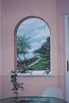 the garden path, window trompe l'oeil mural