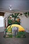 Hand Painted and custom made...Jungle Bed