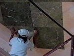 applying faux marble tile