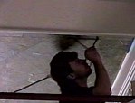 applying grout to faux tile