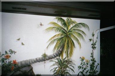 In The Backyard, trompe l'oeil mural