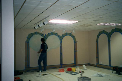 trompe l'oeil mural with arches